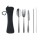 Set posate riutilizzabili in Acciaio Inox con custodia