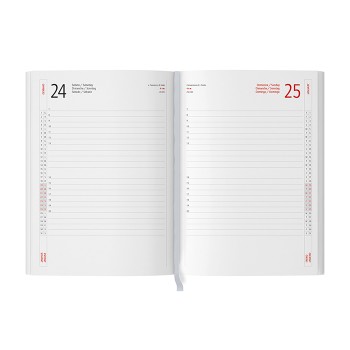 Agenda Borsello 17,5x25 - Gadget.it - Agenda Borsello Giornaliera Sab. e Dom. Separati Personalizzata 17,5x25 cm