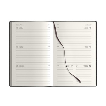 Agenda Settimanale Flessibile 13x21  - Gadget.it - Agenda Settimanale Flessibile con Tasca, Planning e Stickers 13x21 cm