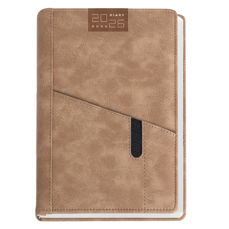 Agenda Giornaliera Maxi 17x24  - Gadget.it - Agenda Giornaliera Maxi personalizzata con tasche 17x24 cm sab. e dom. abbinati