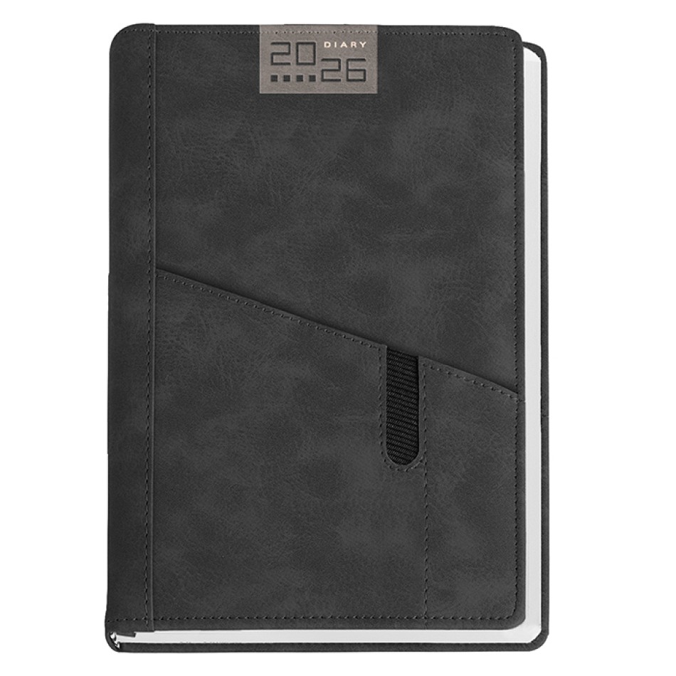 Agenda Giornaliera Maxi 17x24  - Gadget.it - Agenda Giornaliera Maxi personalizzata con tasche 17x24 cm sab. e dom. abbinati
