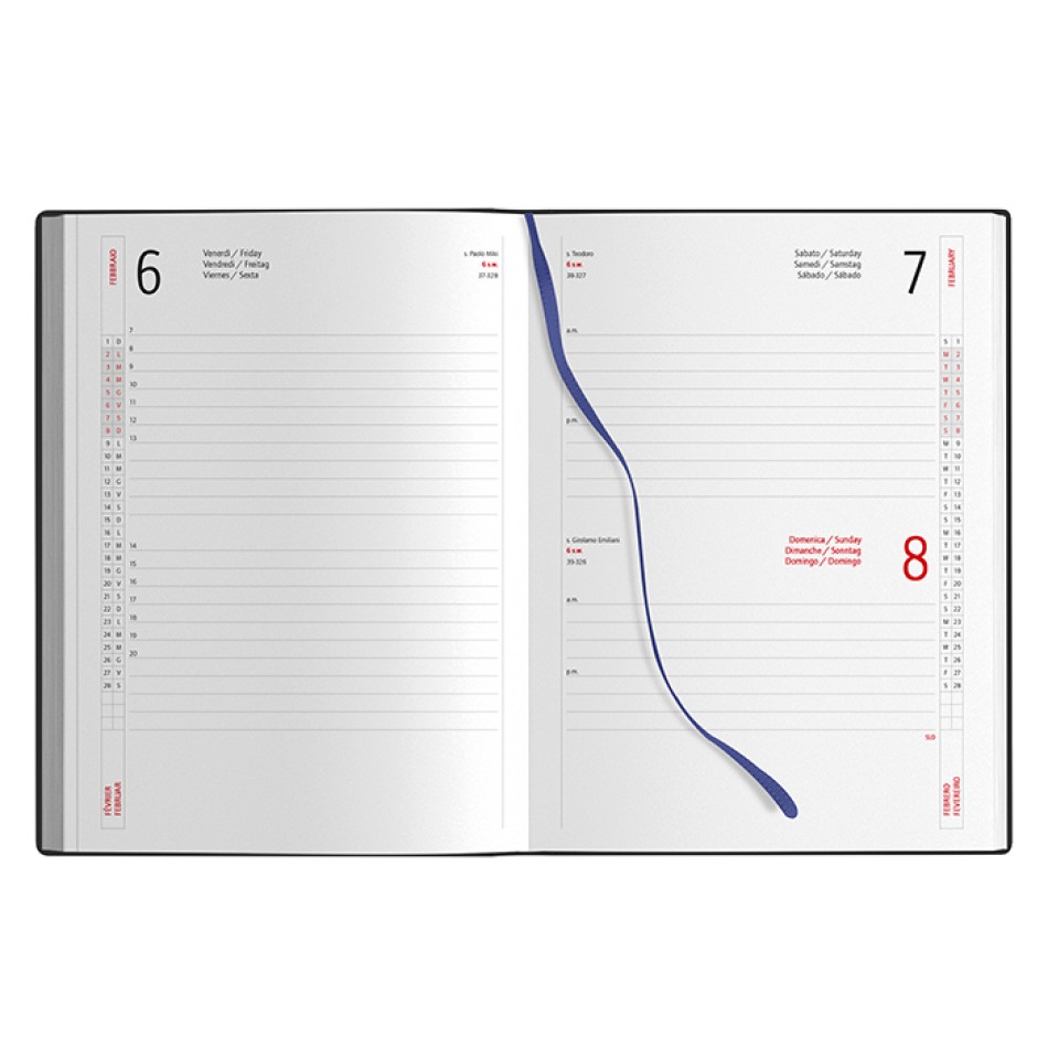 Agenda Giornaliera 15x21 - Gadget.it - Agenda Giornaliera Personalizzata con Elastico 15x21 cm sab. e dom. abbinati