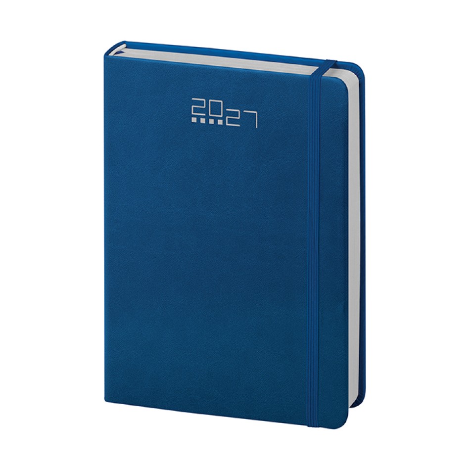 Agenda Giornaliera Personalizzabile in PU – 336 Pagine con Sabato e Domenica Abbinati - Gadget.it - Agenda Giornaliera 14,5x21 cm in PU con Elastico e Inserti sab. e dom. abbinati