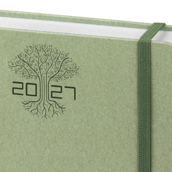 Agenda Giornaliera Personalizzabile 15x21 cm con Elastico – 336 Pagine S/D/A - Gadget.it - Agenda Giornaliera Eco Multilingue con Elastico sab. e dom. abbinati 15x21 cm 