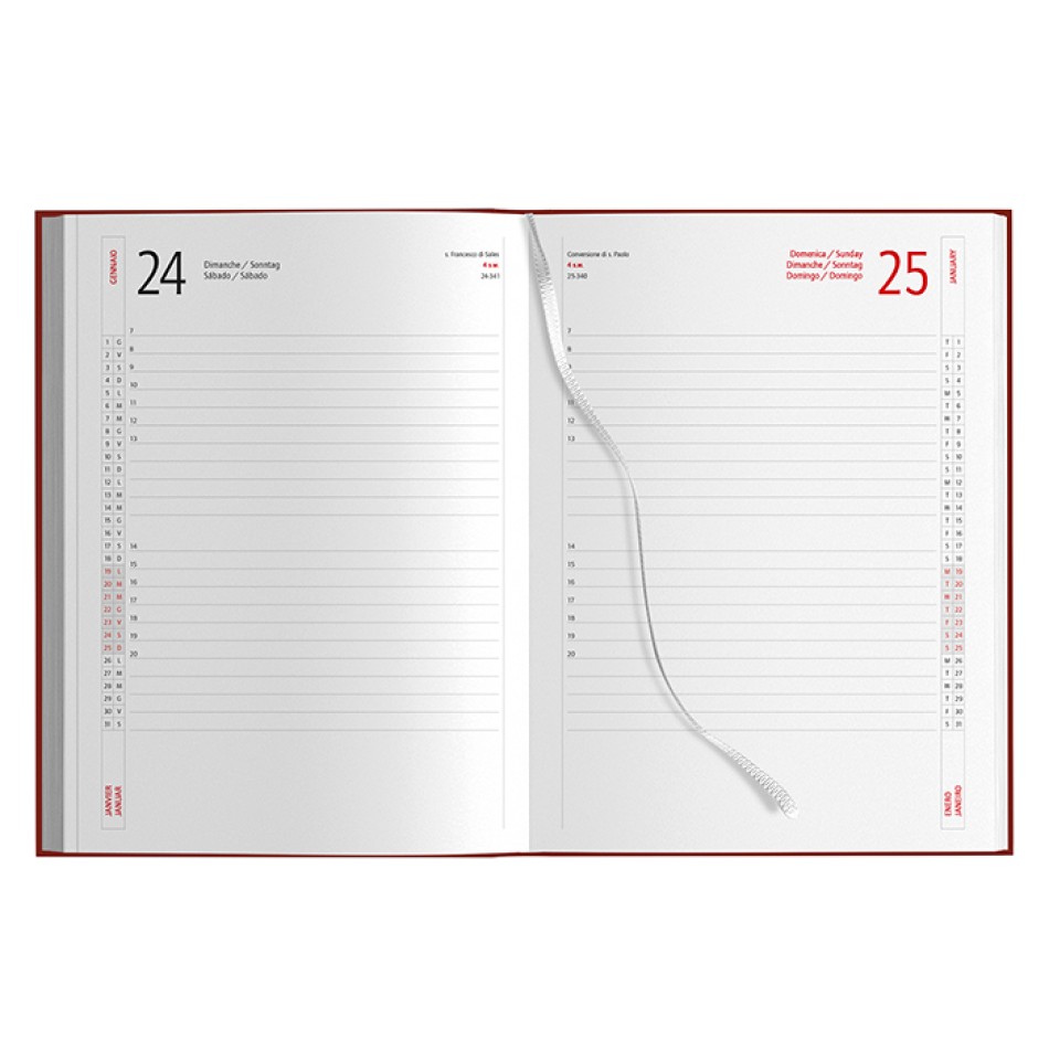 Agenda Giornaliera Maxi 17x24 - Gadget.it - Agenda Giornaliera Maxi Multilingue sab. e dom. separati 17x24 cm
