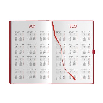 Agenda Giornaliera personalizzabile 14,5 x 21 cm Sab. e Dom. abbinati, chiusura con elastico - Gadget.it - Agenda Giornaliera con Elastico, Portapenne sab. e dom. abbinati 14,5x21 cm
