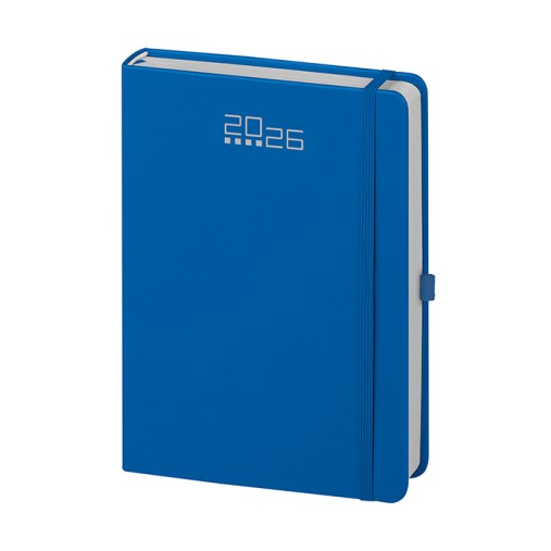 Agenda Giornaliera personalizzabile 14,5 x 21 cm Sab. e Dom. abbinati, chiusura con elastico - Gadget.it - Agenda Giornaliera con Elastico, Portapenne sab. e dom. abbinati 14,5x21 cm