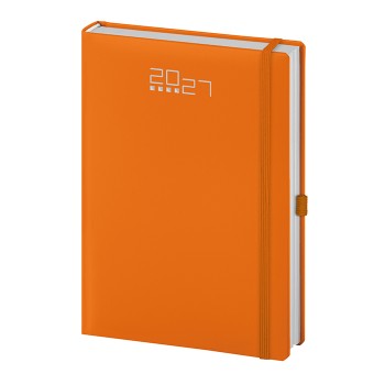 Agenda Giornaliera personalizzabile 14,5 x 21 cm Sab. e Dom. abbinati, chiusura con elastico - Gadget.it - Agenda Giornaliera con Elastico, Portapenne sab. e dom. abbinati 14,5x21 cm