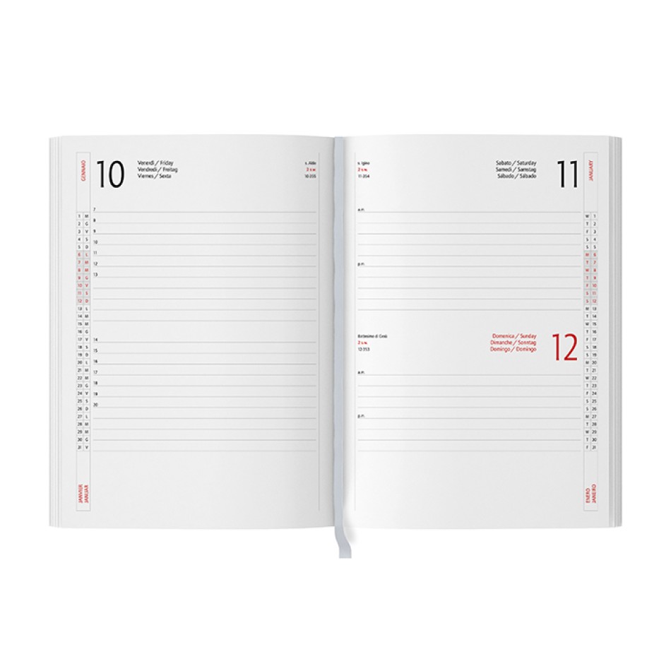 Agenda Giornaliera Personalizzabile 16,5x22 cm – Interno Intercambiabile  - Gadget.it - Agenda Portafoglio Giornaliera Sab. e Dom. Abbinati Personalizzabile 16,5x22 cm