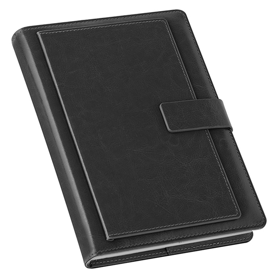 Agenda Giornaliera Intercambiabile 15x21 cm con Fibbia e Tasche Porta Carte - Gadget.it - Agenda Portafoglio Giornaliera Sab. e Dom. Separati Personalizzata 16x21,5 cm