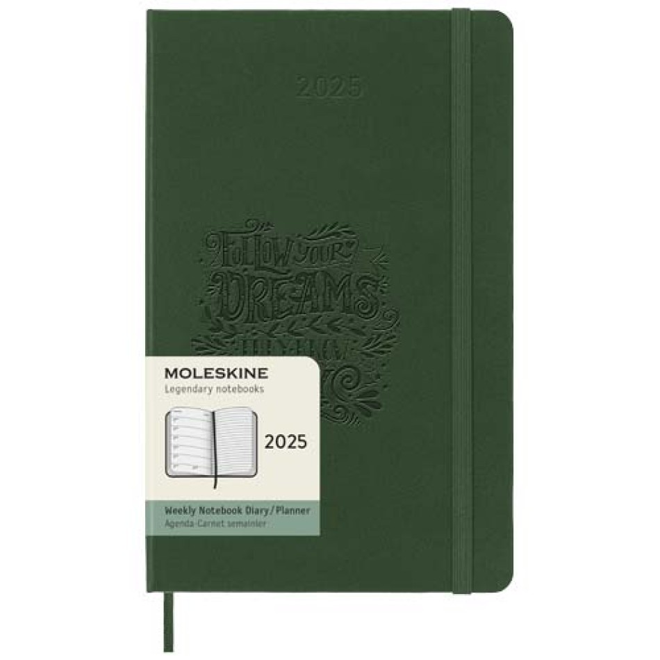 Agenda settimanale 12 mesi formato L con copertina rigida Moleskine - Gadget.it - 