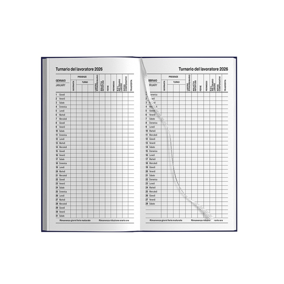 Agenda Settimanale Tascabile Personalizzabile 144 Pagine 8x15 cm con Datario a 2 Colori - Gadget.it - Agenda Settimanale Tascabile Personalizzata 8x15 cm con Rubrica e Cartografia