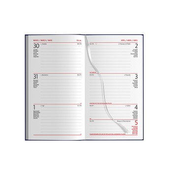 Agenda Settimanale Tascabile Personalizzabile 144 Pagine 8x15 cm con Datario a 2 Colori - Gadget.it - Agenda Settimanale Tascabile Personalizzata 8x15 cm con Rubrica e Cartografia