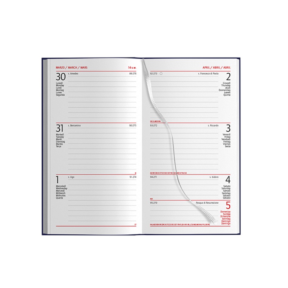 Agenda Settimanale Tascabile Personalizzabile 144 Pagine 8x15 cm con Datario a 2 Colori - Gadget.it - Agenda Settimanale Tascabile Personalizzata 8x15 cm con Rubrica e Cartografia