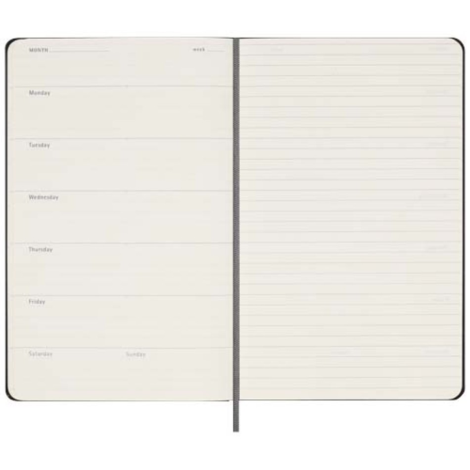 Agenda settimanale formato L con copertina rigida e senza data Moleskine - Gadget.it - 