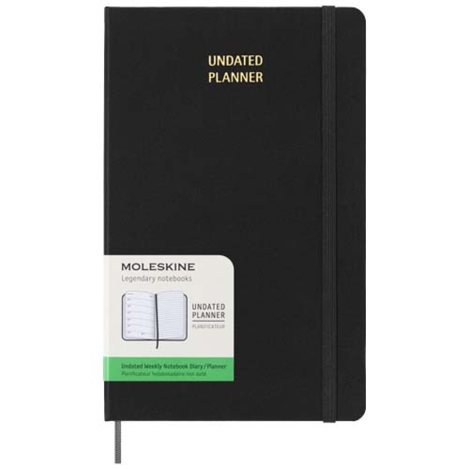 Agenda settimanale formato L con copertina rigida e senza data Moleskine - Gadget.it - 
