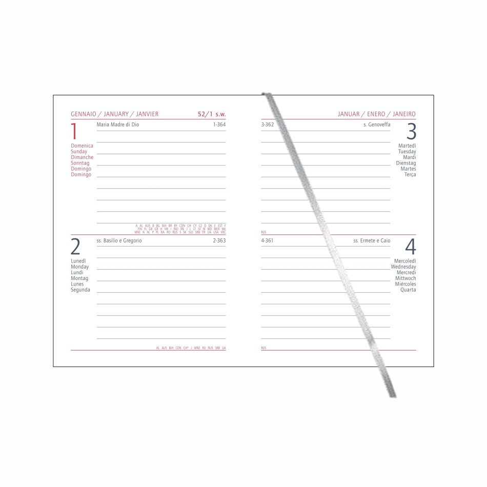 Agenda tascabile bigiornaliera 7 x 10 cm - Gadget.it - Agenda tascabile bigiornaliera personalizzata 7 x 10 cm