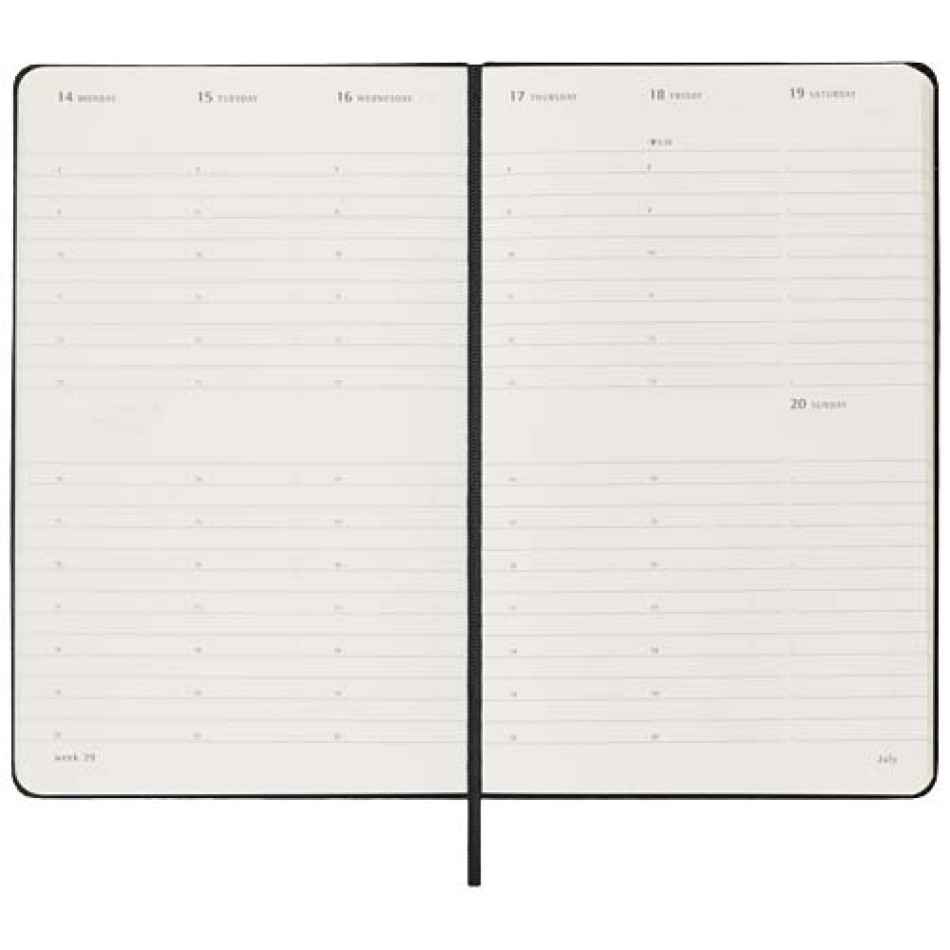 Agenda verticale 12 mesi formato L con copertina rigida Moleskine - Gadget.it - 