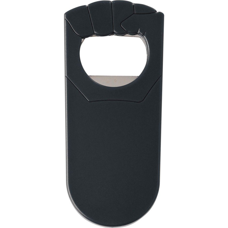 Apribottiglie a Forma di Pugno Personalizzabile con Chiudi-Bottiglie - Gadget.it - Apribottiglie Personalizzabile a Forma di Pugno con Funzione Chiudi-Bottiglie