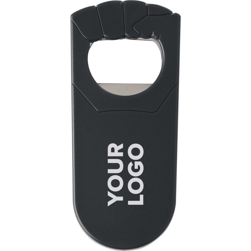 Apribottiglie a Forma di Pugno Personalizzabile con Chiudi-Bottiglie - Gadget.it - Apribottiglie Personalizzabile a Forma di Pugno con Funzione Chiudi-Bottiglie