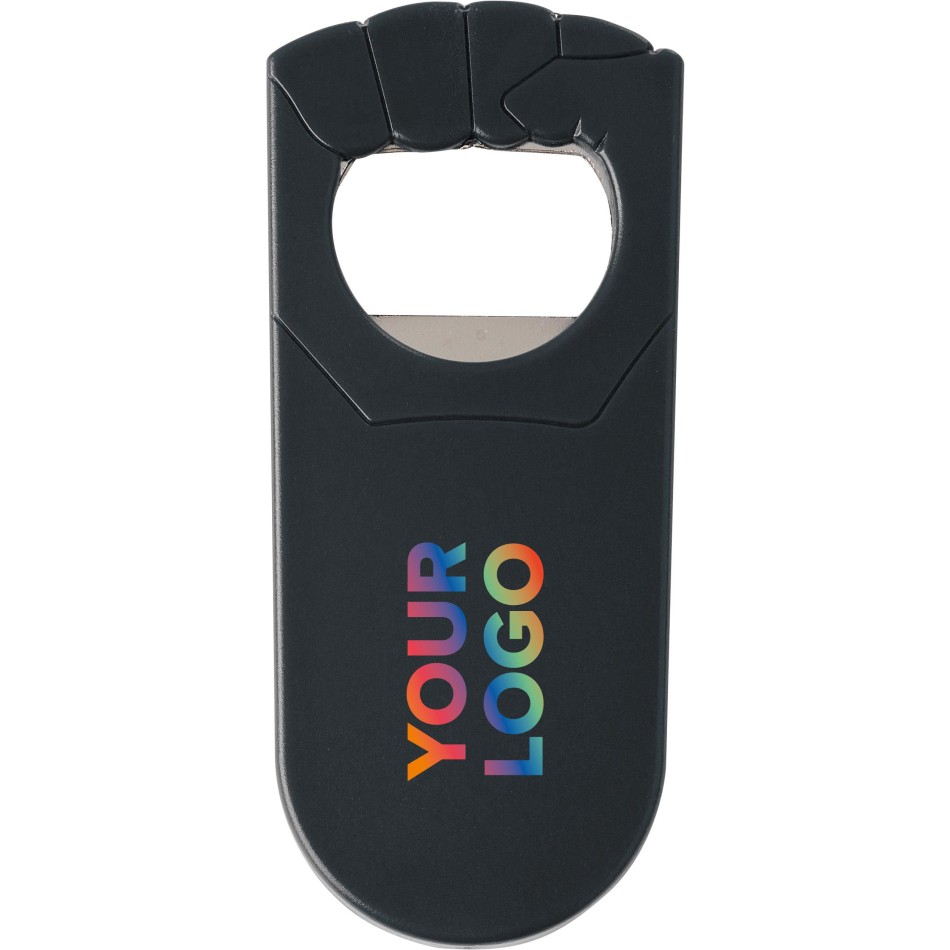 Apribottiglie a Forma di Pugno Personalizzabile con Chiudi-Bottiglie - Gadget.it - Apribottiglie Personalizzabile a Forma di Pugno con Funzione Chiudi-Bottiglie