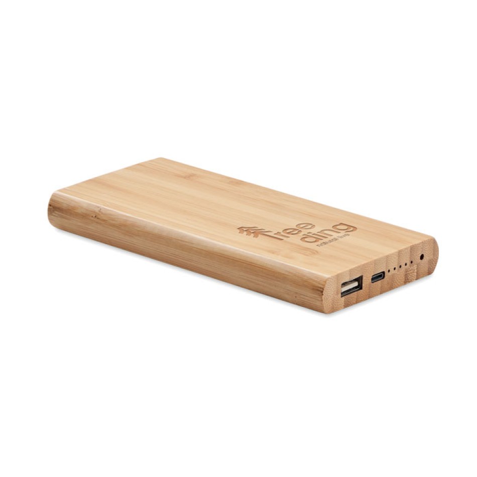 Powerbank in bamboo - ARENA C - Gadget.it - 