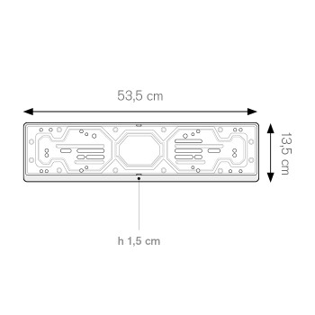 Portatarga posteriore auto - Armor - Gadget.it - 