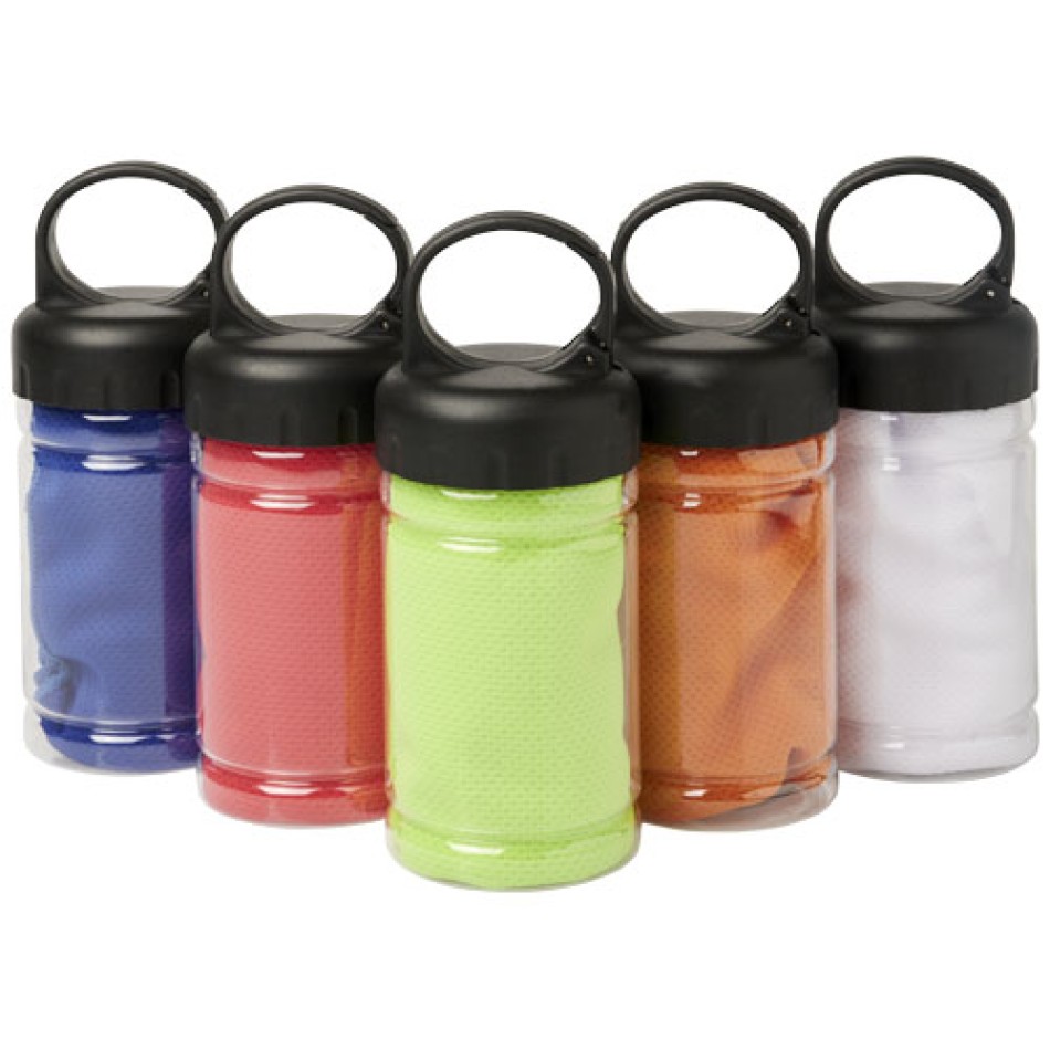 Asciugamano rinfrescante in contenitore PET Remy - Gadget.it - 