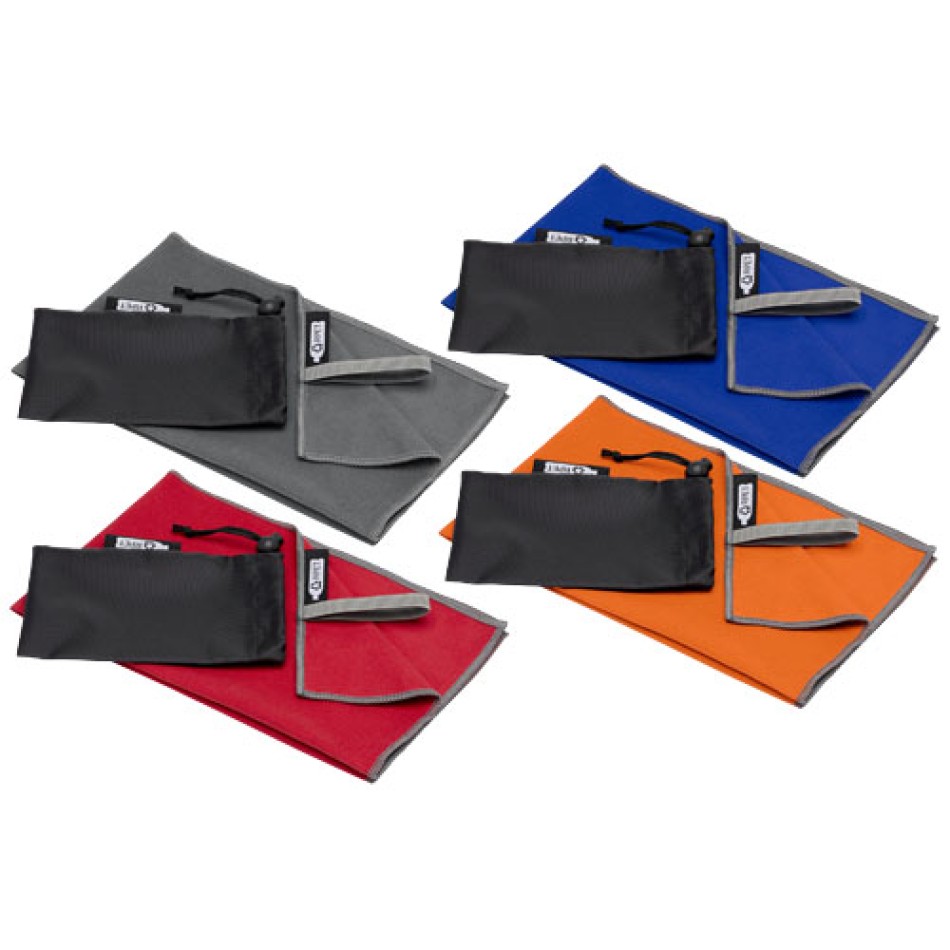 Asciugamano ultraleggero ad asciugatura rapida certificato GRS 30 x 50 cm Pieter - Gadget.it - 