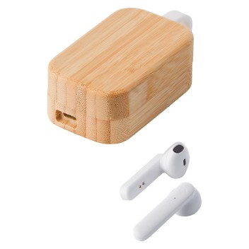 Auricolari in ABS e custodia bamboo - MARMARA - Gadget.it - 