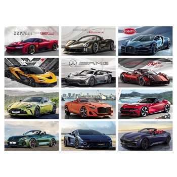 Calendario Auto Sportive 30x47 - Gadget.it - Calendario Illustrato Mensile Auto Sportive 30x47 cm