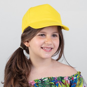Cappellino bambino cotone twill 5 pannelli regolabile con velcro - Baby - Gadget.it - 