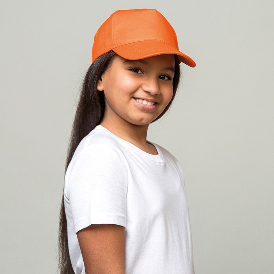 Cappellino bambino cotone twill 5 pannelli regolabile con velcro - Baby - Gadget.it - 