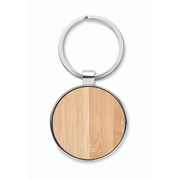 Portachiavi tondo in bamboo - BALLARAT  - Gadget.it - 