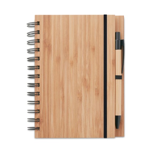 Notebook in bamboo con penna - BAMBLOC - Gadget.it - 