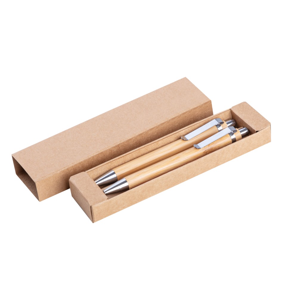 Set penna e portamina bamboo - Gadget.it - 
