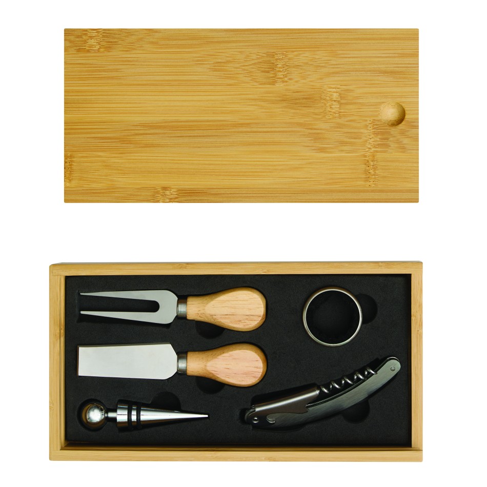 BAMBOO WINE - Set vino e formaggio - Gadget.it - 
