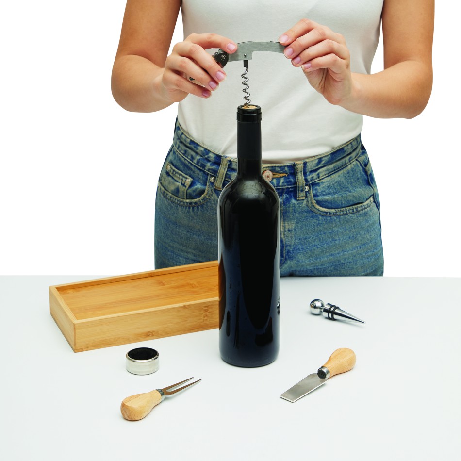 BAMBOO WINE - Set vino e formaggio - Gadget.it - 