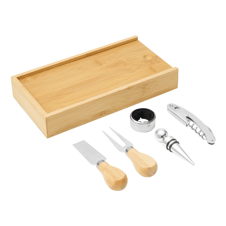 BAMBOO WINE - Set vino e formaggio - Gadget.it - 