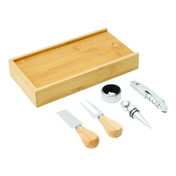 BAMBOO WINE - Set vino e formaggio - Gadget.it - 