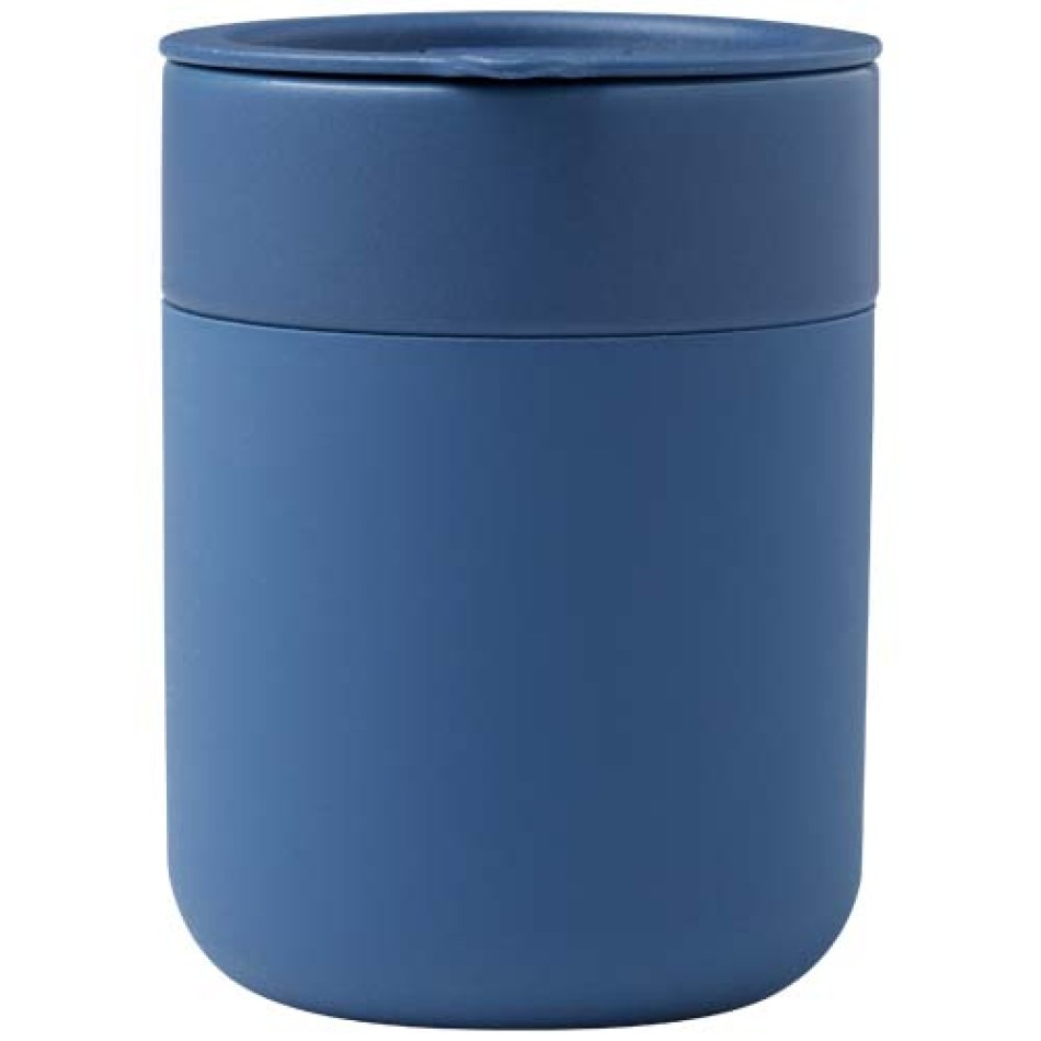 Bicchiere in ceramica con involucro in silicone e coperchio in plastica da 330 ml Java - Gadget.it - 