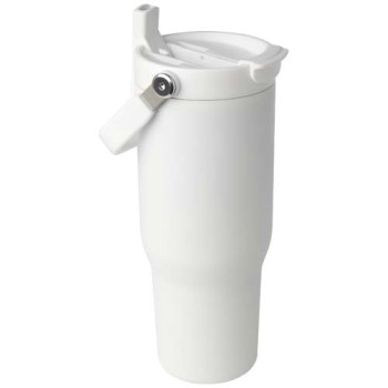 Bicchiere termico da 900 ml in acciaio inossidabile riciclato certificato RCS con sottovuoto in rame e coperchio a doppia funzione Bronx - Gadget.it - 