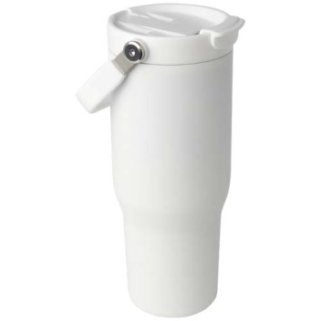 Bicchiere termico da 900 ml in acciaio inossidabile riciclato certificato RCS con sottovuoto in rame e coperchio a doppia funzione Bronx - Gadget.it - 