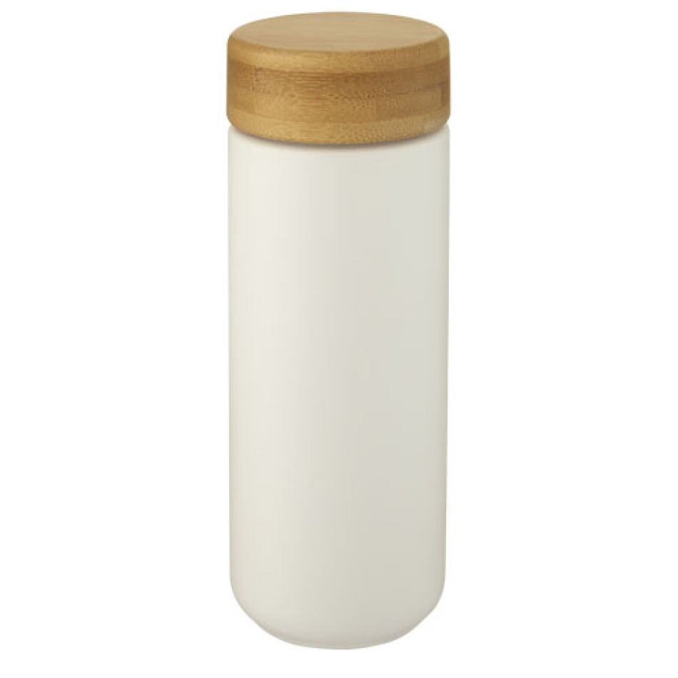 Bicchiere termico in ceramica con coperchio in bambù da 300 ml Lumi - Gadget.it - 