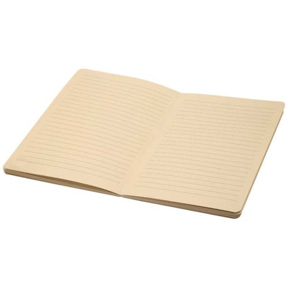 Blocco note formato A5 con copertina morbida in PET riciclato e carta a base di canna da zucchero Liliana - Gadget.it - 