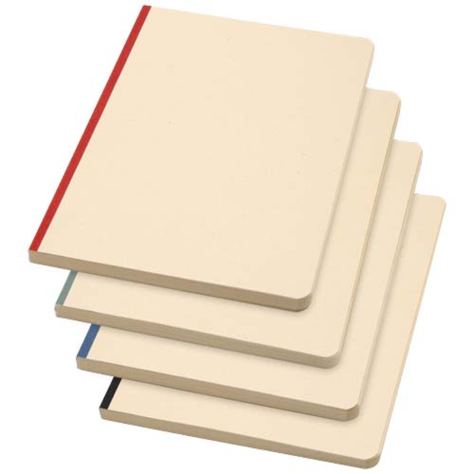 Blocco note formato A5 con copertina morbida in PET riciclato e carta a base di canna da zucchero Liliana - Gadget.it - 