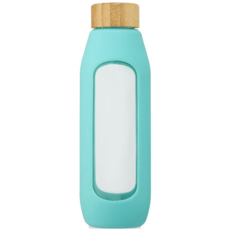 Borraccia in vetro borosilicato da 600 ml con impugnatura in silicone Tidan - Gadget.it - 