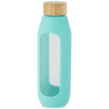 Borraccia in vetro borosilicato da 600 ml con impugnatura in silicone Tidan - Gadget.it - 