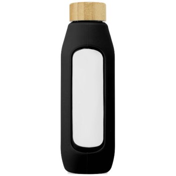 Borraccia in vetro borosilicato da 600 ml con impugnatura in silicone Tidan - Gadget.it - 