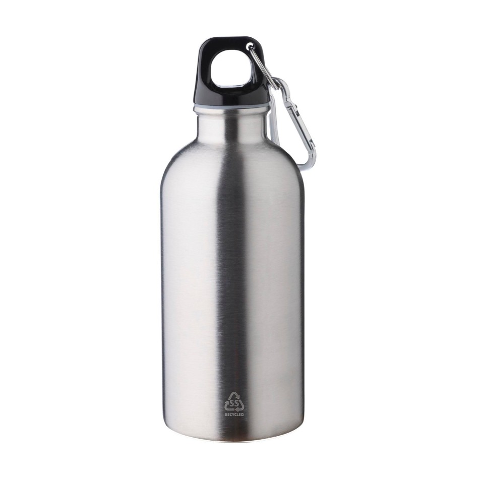 Borraccia in acciaio inox riciclato a parete singola 400 ml Sable - Gadget.it - 